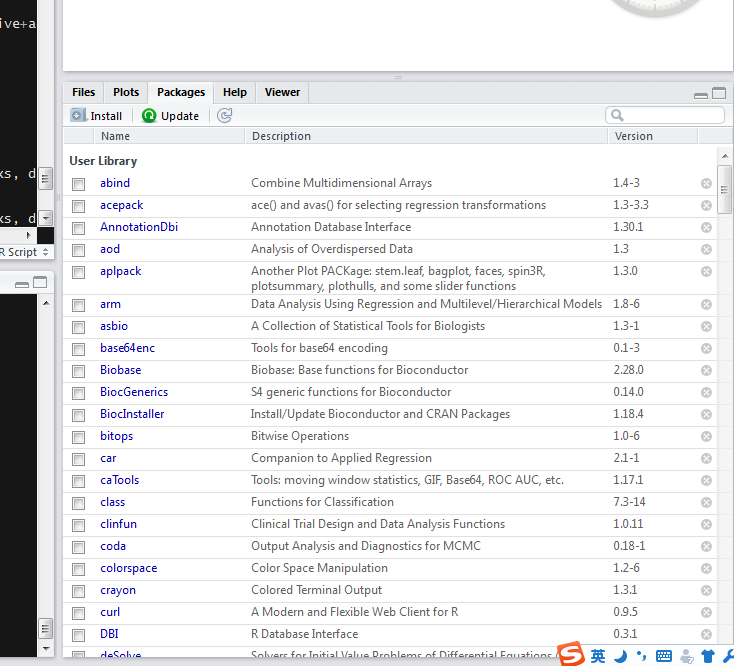 Rstudio install package